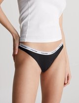 Calvin Klein 5 pack Thong Strings pour femmes - Zwart/ noir / noir - Taille XL