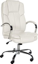 CLP XXL BIG Xanthos Bureaustoel - Voor volwassenen - Ergonomisch - Met armleuningen - Kunstleer - wit