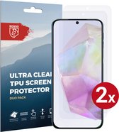 Rosso Screen Protector Geschikt voor Samsung Galaxy A35 | Ultra Clear Duo Pack | TPU Folie | Case Friendly | 2 Stuks