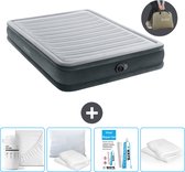 Bol.com Intex Luchtbed - 2-Persoons - 152 x 203 x 33 cm - Grijs - Inclusief pomp - Hoeslaken - Kussen - Reparatieset en Kussenbe... aanbieding