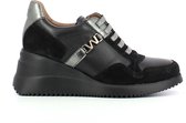 Wonders Eva - dames sneaker - zwart - maat 38 (EU) 5 (UK)