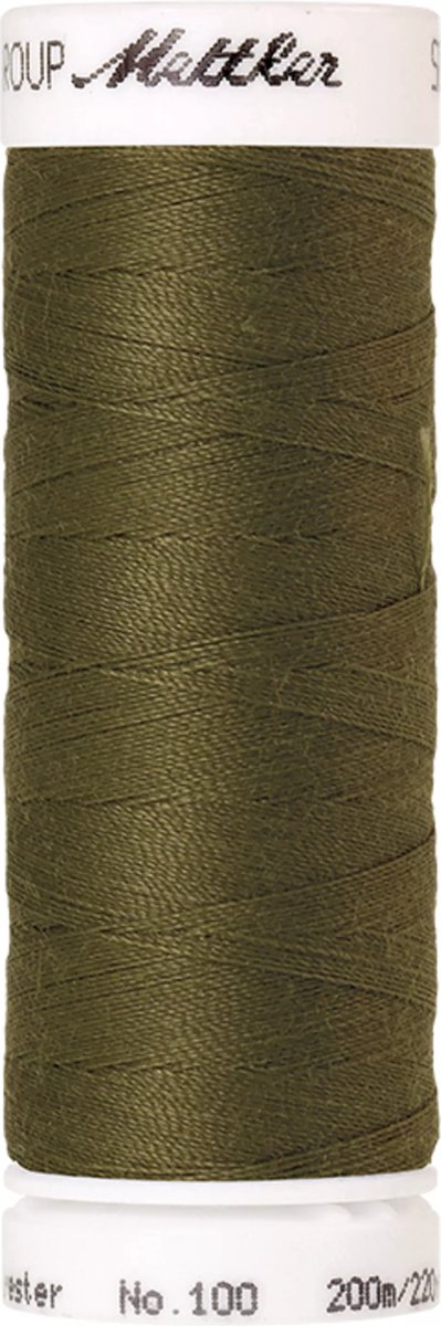 Amann Mettler Seralon Naaigaren – Olive Drab (0420) – 200 m – No. 100 – 100% Polyester – Per Stuk