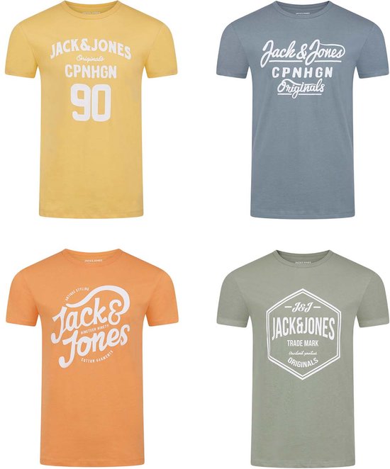 Jack & Jones JJLINO 4 Pack Regular Fit Multicolore XL Adultes Col Rond
