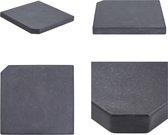 vidaXL Parasolvoetplaat vierkant 25 kg graniet zwart - Parasolgewichtplaat - Parasolgewichtplaten - Gewichtplaat - Gewichtplaten