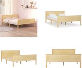 vidaXL Bedframe massief grenenhout 120x200 cm - Bedframe - Bedframes - Bed - Houten Bedframe