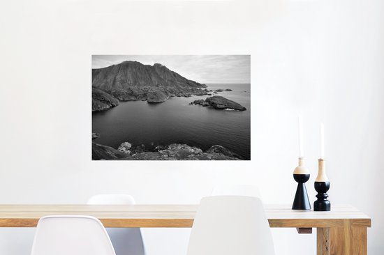 Poster Côte scandinave noir et blanc 90x60 cm - Tirage photo sur Poster (décoration murale salon / chambre)