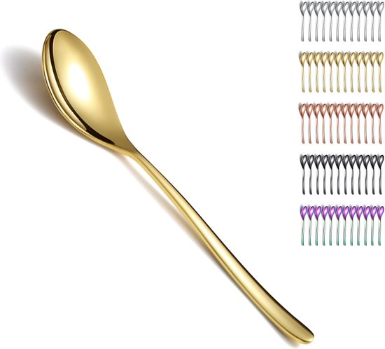 Grunwerg Bead Koffielepels, 18/0 roestvrij staal, set van 12