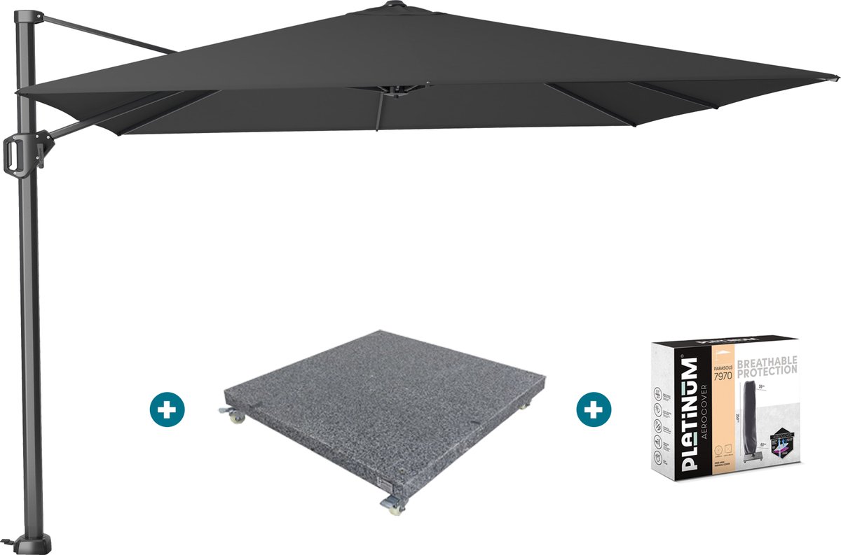 Platinum Challenger Premium T1 3x3 m - Faded Black met voet en hoes