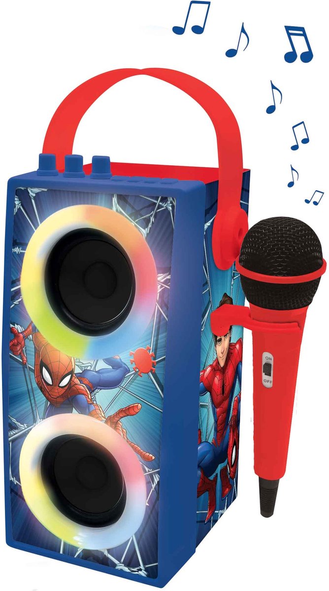 Spiderman Draagbare Bluetooth lichtluid Speaker met microfoon - Lexibook