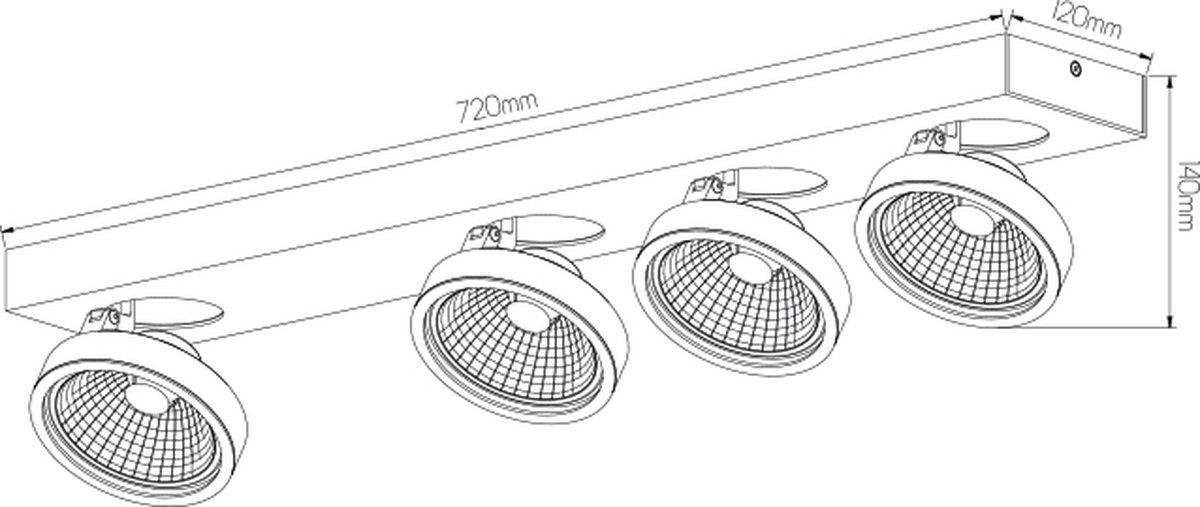 AEON-4 wit 4x AR111 (incl)