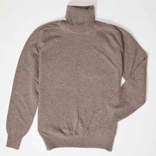 Osborne Knitwear Trui met rolkraag - Lamswol - Vole - 2XL