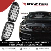 BMW 5 Serie G30&G31 (2017-2020) M-Style Grill Dubbel Spijl Glans Zwart