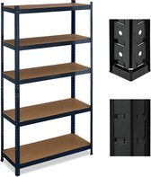 Etagère Relaxdays 500 kg - acier - étagère de rangement sous-sol - 180 cm - étagère