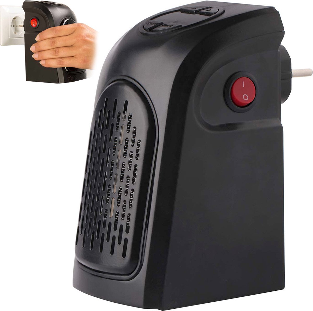 Ariko Handy Mini Heater - Straalkachel - Ventilator kachel - Stopcontact Kachel met timer
