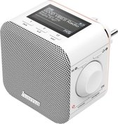 Hama Digitale Radio - PlugIn Radio - DAB+/DAB/FM/Bluetooth - Wekkerradio - Wit