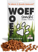 Woef Woef Snacks Hondensnacks Eenden Trainers - 1.00 KG - Trainingssnacks Hondensnoepjes - Gedroogd vlees - Eend - vanaf 2 maanden - Geen toevoegingen