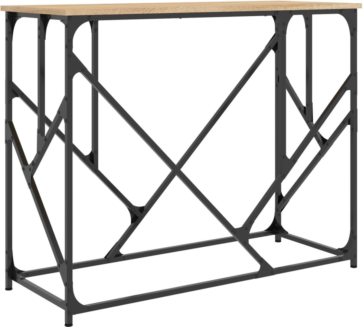 vidaXL Wandtafel - 100x40x80 - cm - bewerkt - hout - sonoma - eikenkleurig sonoma eiken