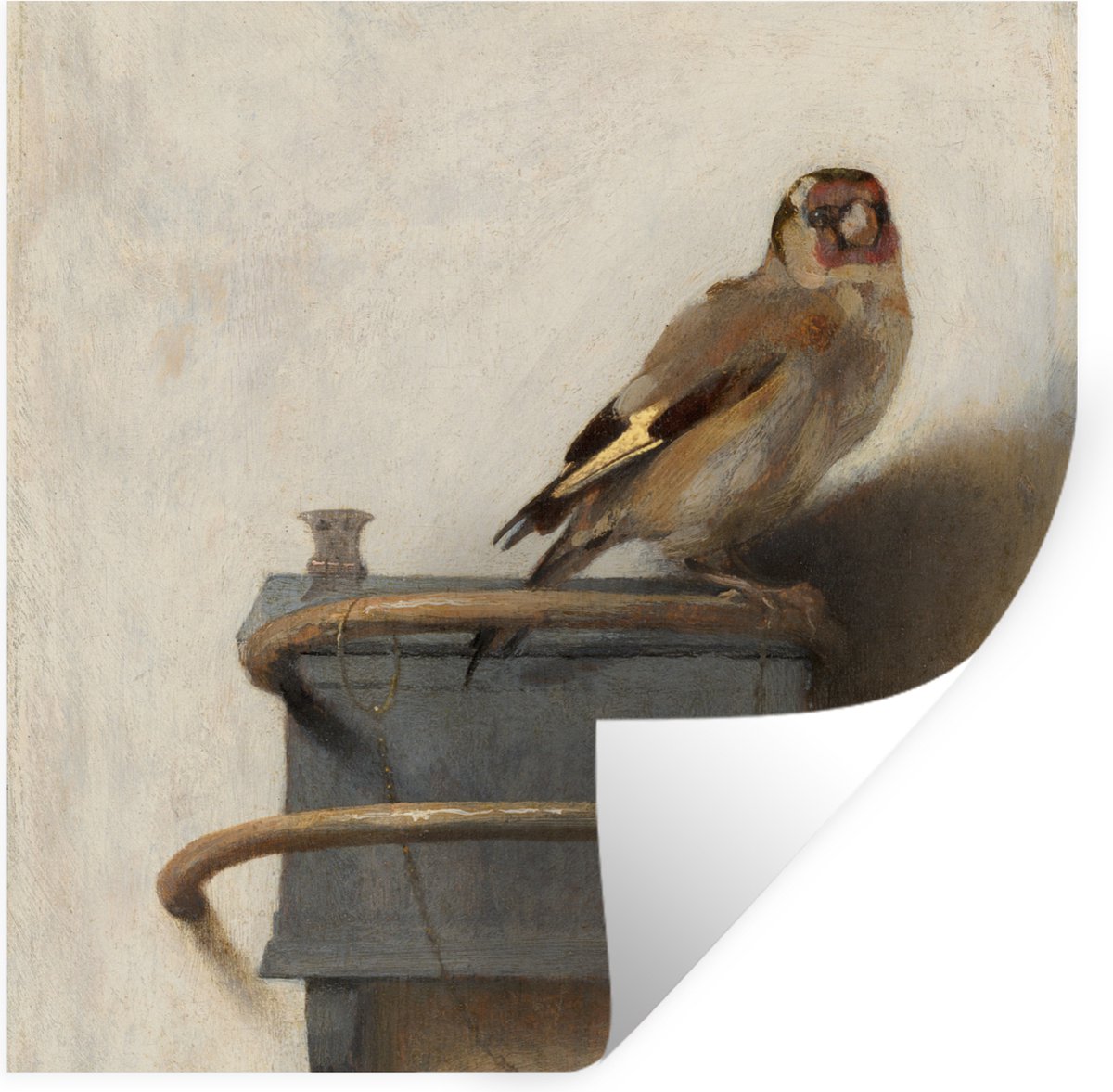 Muurstickers - Sticker Folie - Het puttertje - Carel Fabritius - 50x50 cm - Plakfolie - Mu