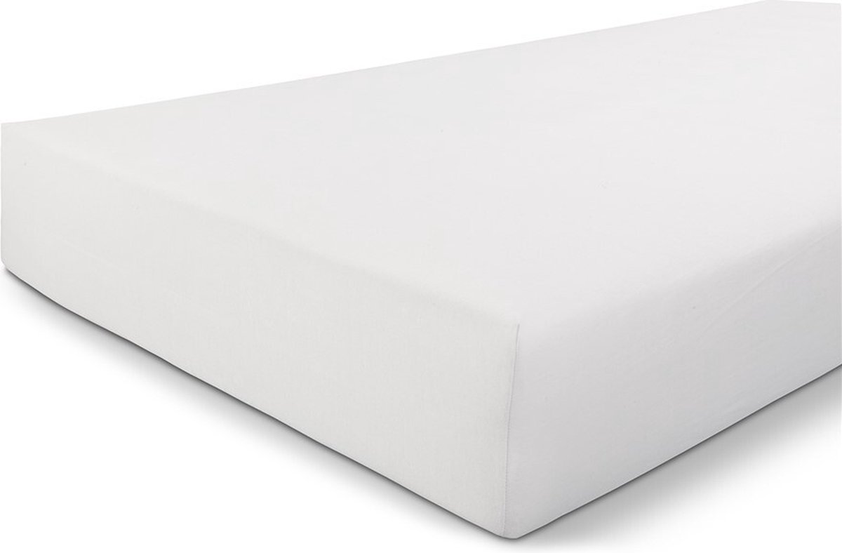 Walra Hoeslaken Jersey Stretch - 180x200/210 - 100% Katoen - Wit
