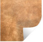 Muurstickers - Sticker Folie - Leer - Structuur - Lederlook - Bruin - 80x80 cm - Plakfolie - Muurstickers Kinderkamer - Zelfklevend Behang - Zelfklevend behangpapier - Stickerfolie