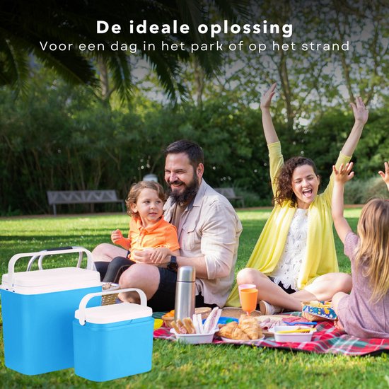 Cheqo® Koelbox Set - Koelboxen - 2 Stuks - 10L & 24L - 26x18x31cm & 39x24x39cm van Cheqo — afbeelding 4