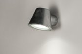 Lumidora Wandlamp 30815 - Voor buiten - GU10 - 5.0 Watt - 300 Lumen - 2700 Kelvin - Grijs - Zilvergrijs - Aluminium - Zink - Metaal - Buitenlamp - Badkamerlamp - IP44 - Met Sensor