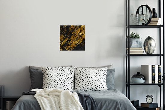 Stickers Stickers muraux - Marbre - Or - Glitter - Zwart - 30x30 cm - Feuille adhésive