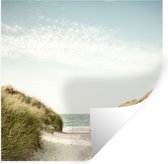 Muurstickers - Sticker Folie - Strand - Fiets - Wolken - 30x30 cm - Plakfolie - Muurstickers Kinderkamer - Zelfklevend Behang - Zelfklevend behangpapier - Stickerfolie