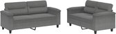 vidaXL-2-delige-Loungeset-met-kussens-microvezelstof-donkergrijs