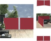 vidaXL Zijluifel Groot - 120 x (0 - 1.000) cm - Rood - Uittrekbaar - Automatische terugrol - Polyester met PU-coating - Windscherm (tent)