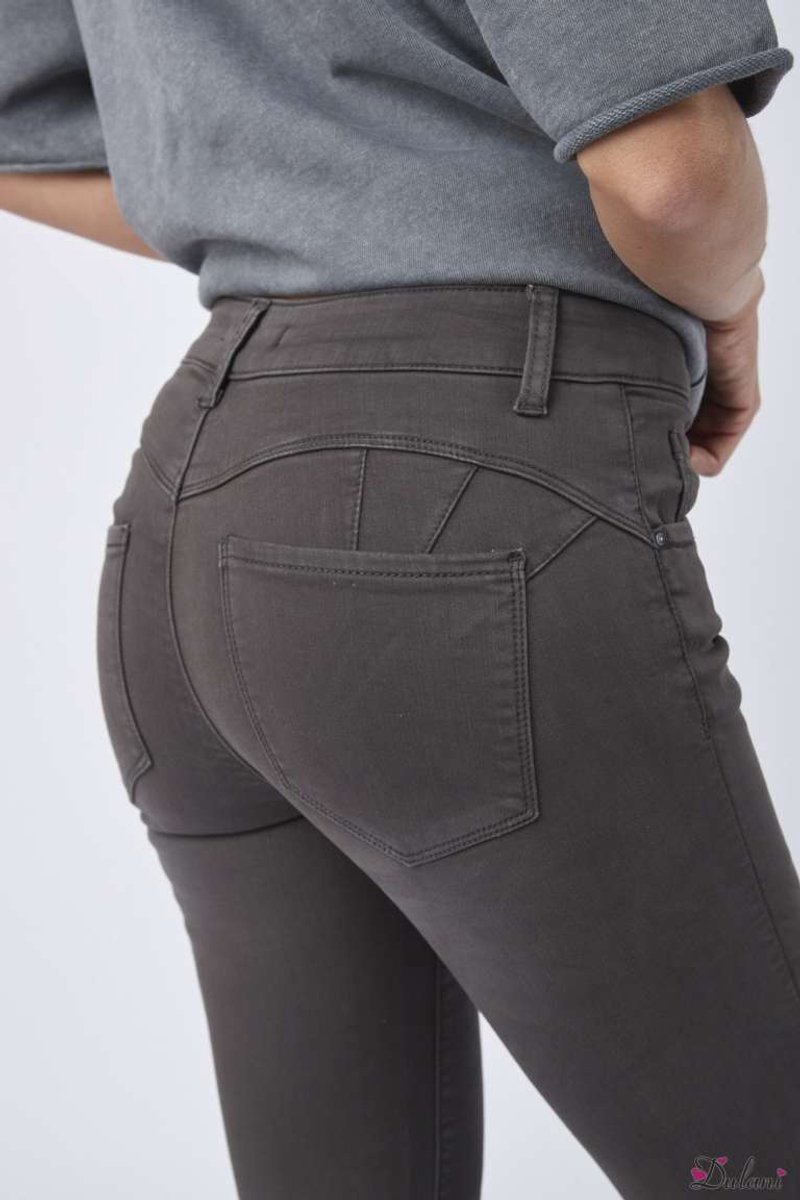 Broek Toxik3 met normale taille push-up antraciet