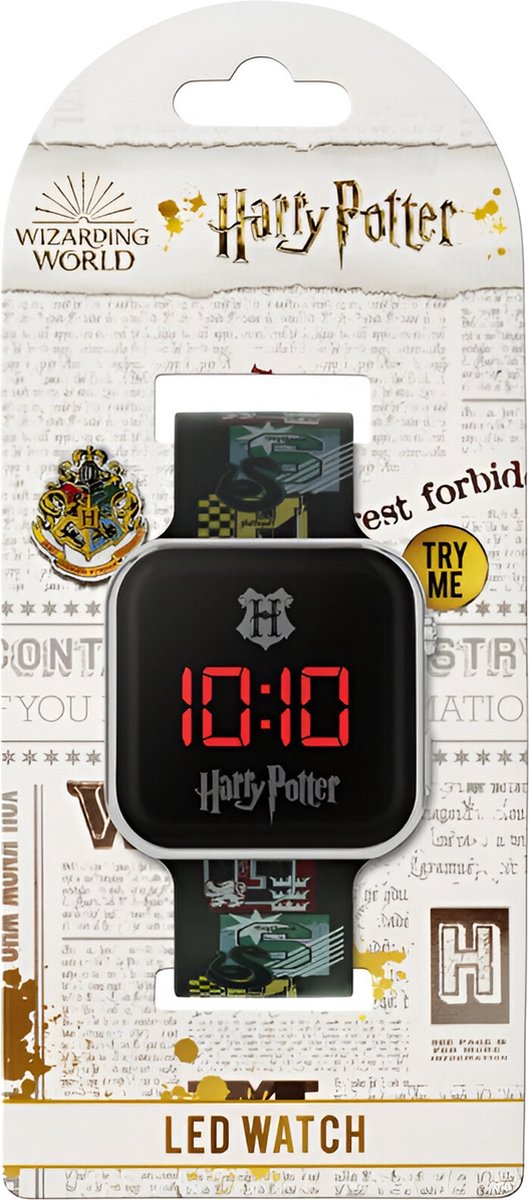 Accutime - LED Watch Harry Potter - Kinderhorloge Met LED Display Voor Datum en Tijd - Zwart