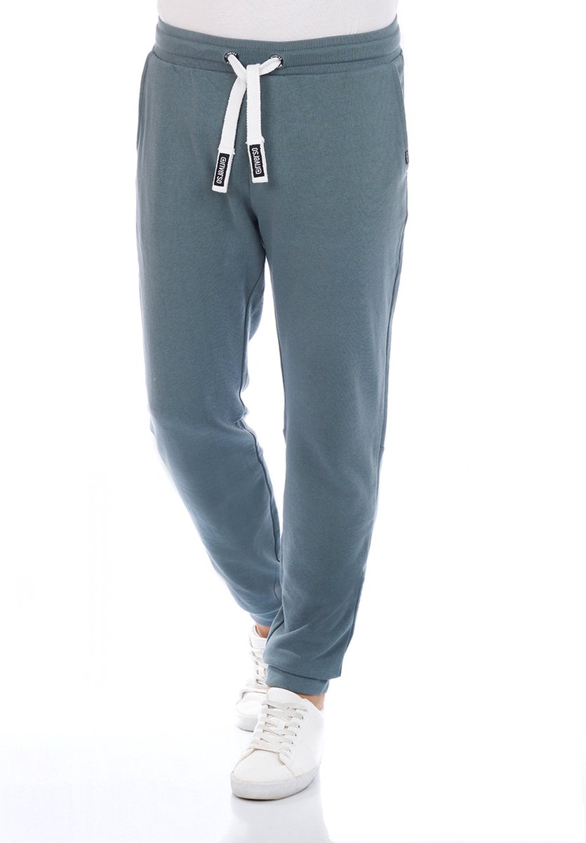 riverso Heren Joggingbroek RIVLino regular/straight Blauw 5XL Volwassenen Sweatpants / Sweatbroek