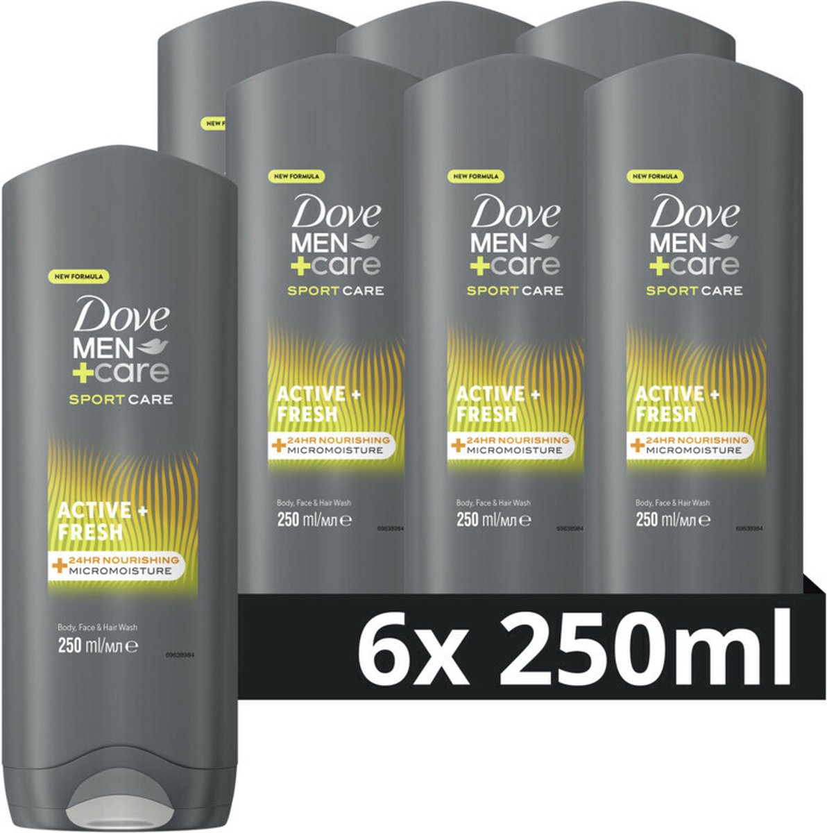 Goedkoopste Dove Men Care Sport Active Fresh Douchegel - 6 x 250 ml - Voordeelverpakking