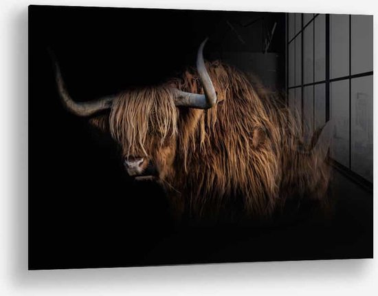 Wallfield™ - Highlander | Peinture sur verre | Verre trempé | 80 x 120 cm | Système de suspension magnétique