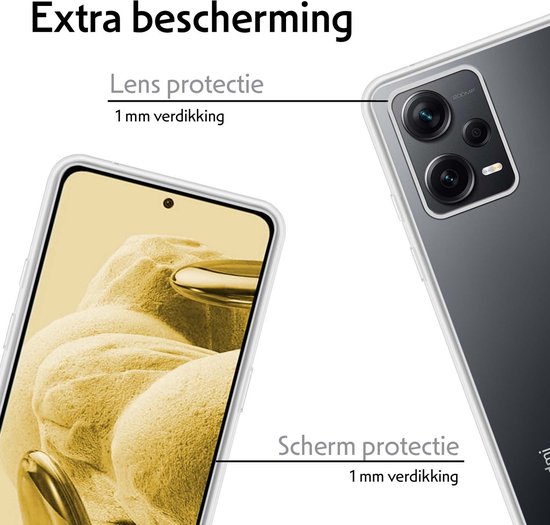 Coque pour Xiaomi Redmi Note 12 Pro Plus Coque en Siliconen - Coque pour Xiaomi Redmi Note 12 Pro Plus Coque Siliconen - Transparent - 2 Pièces