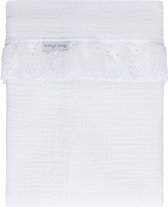 Baby's Only Wieg laken Calm - Wieglaken met Ruffle - Wit - 80x100 cm - Gemaakt van 100% katoen