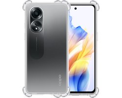 Hoesje - Geschikt voor OPPO A58 - Sterk & Shockproof - Siliconen Shock Case - Hoes Cover - Telefoonhoes - Transparant