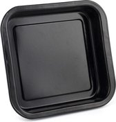 BW000751 Romano Vitreous Enamel Square Baking Pan Oven Roasting Tin, 26cm, Dishwasher Safe, Black
