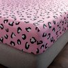 Hoeslaken, 150 x 200 cm, matrasbeschermer, roze topper hoeslaken voor eenpersoonsbed, 100% microvezel, zacht, geschikt voor matrasdiepte tot 25-30 cm