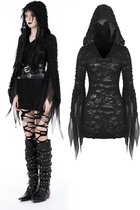 Dark in Love - Evil devil ragged slim Korte jurk - XXL - Zwart
