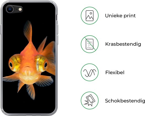 Coque iPhone SE 2020 - Poisson rouge - Animaux aquatiques - Yeux - Coque de téléphone en Siliconen