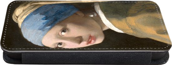 Étui pour téléphone iPhone SE 2020 Bookcase - Fille à la perle - Peinture de Johannes Vermeer - Avec compartiments - Étui portefeuille avec fermeture magnétique