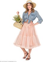Widmann - Piraat & Viking Kostuum - Knielange Tulle Rok Petticoat 65 Centimeter Antiek Rose Vrouw - Roze - One Size - Carnavalskleding - Verkleedkleding
