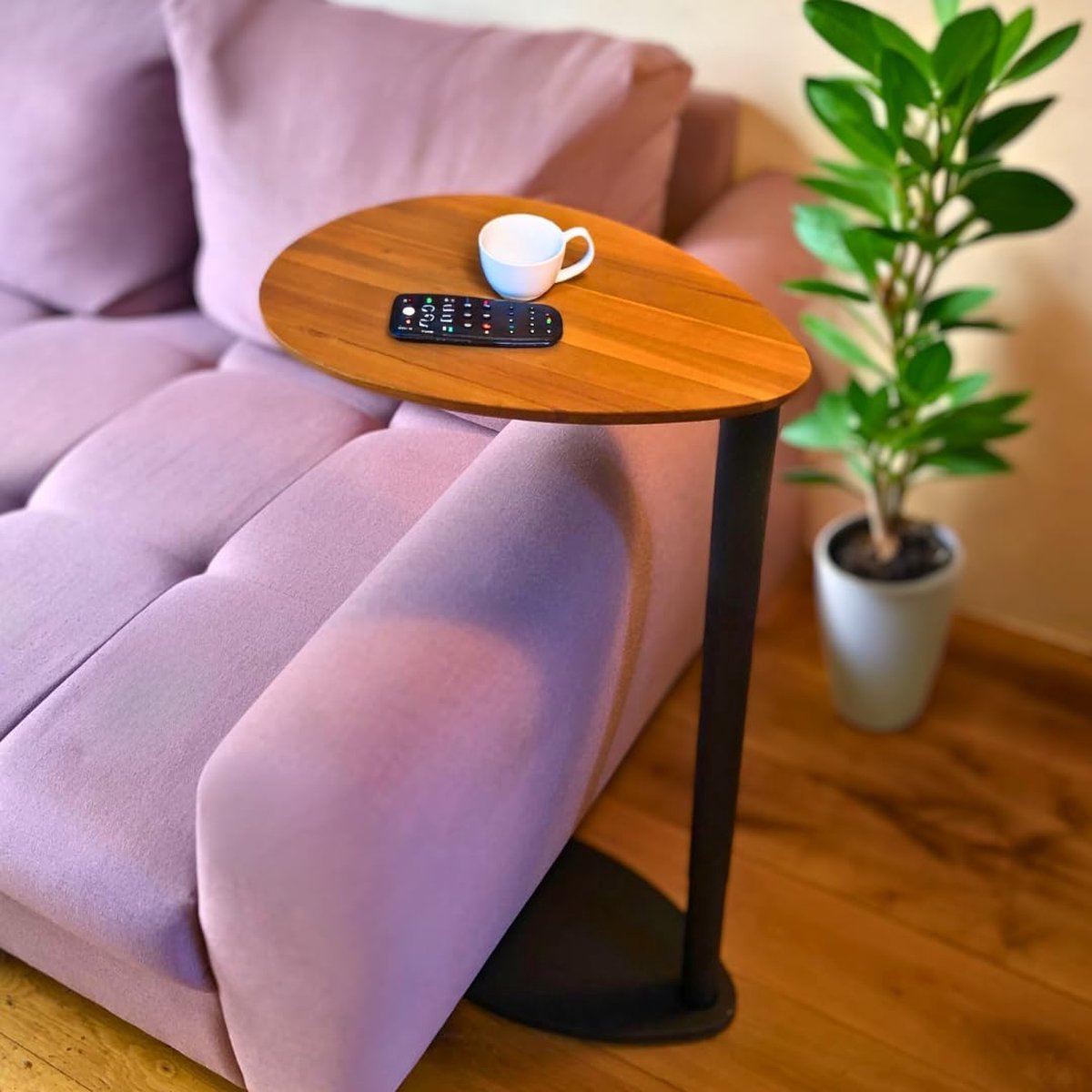 Bijzettafel in hoogte verstelbaar – koffietafel, salontafel, nachtkastje, bedtafel, laptop