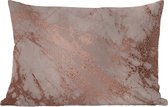 Buitenkussens - Tuin - Marmer - Roze - Luxe - Marmerlook - Glitter - Design - 50x30 cm