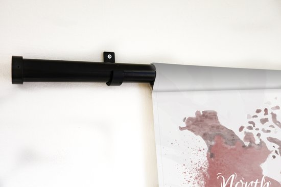 Tapisserie - Wereldkaart - Peinture - Rose - 150x100 cm - Tapisserie