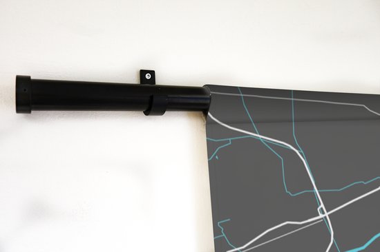 Wandkleed - Wanddoek - Blauw – Duitsland – Plattegrond – Stadskaart – Kaart – Marl - 60x60 cm - Wandtapijt