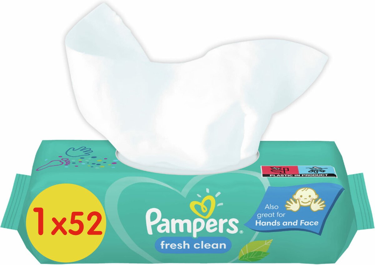 Goedkoopste Pampers - Fresh Clean - Billendoekjes - 52 doekjes - 1 x 52