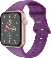 iMoshion Siliconen⁺ bandje geschikt geschikt voor Apple Watch Series 1 / 2 / 3 / 4 / 5 / 6 / 7 / 8 / 9 / SE / Ultra (2) - 42 / 44 / 45 / 49 mm - Purple - Maat M/L